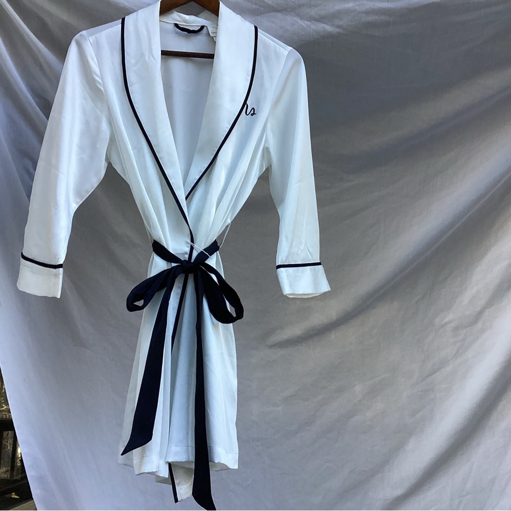 Kate Spade white bridal dream a little dream bathrobe with strap, size XS/S